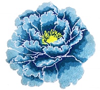 Коврик 90 см Carnation Home Fashions Peony Flower Blue FLW90BLU
