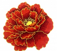 Коврик 73х73 Carnation Home Fashions Peony Flower Red FLW73RED