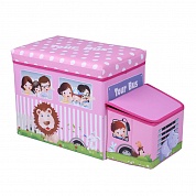 Коробка для игрушек/Коробка для хранения вещей Blonder Home Tour Bus Pink BUS/37L