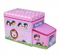Коробка для игрушек/Коробка для хранения вещей Blonder Home Tour Bus Pink BUS/37L