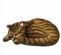 Коврик 84х45 Carnation Home Fashions Sleeping Cat Brown CAT84BRW
