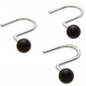Набор из 12 крючков для шторки Carnation Home Fashions Ball Type Hook Black SLM-BAL/16