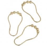 Набор из 12 крючков для шторки Carnation Home Fashions Roller Hook Brass SLM-ROL/64