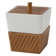 Косметическая емкость с крышкой Creative Bath Spa Bamboo SBM25BR