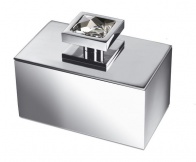 Косметическая емкость Windish Moonlight Square Chrome Swarovski 88517CRB (white)