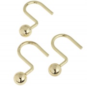 Набор из 12 крючков для шторки Carnation Home Fashions Ball Type Hook Brass SLM-BAL/64