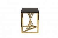 13RXET8083M-GOLD Стол журнальный стекло черн/золото 38*38*50см