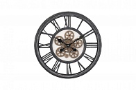 KL5000110 Часы настенные, черный антик, движущиеся части d50см