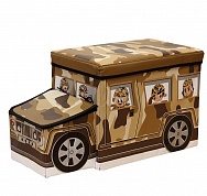 Коробка для игрушек/Коробка для хранения вещей Blonder Home Jeep Brown BJP/13