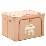 Коробка для хранения вещей/Кофр для хранения вещей на молнии Blonder Home Elefant Beige KFE/15