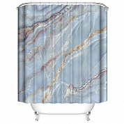 Шторка для ванной 180x200 Carnation Home Fashions Marble Blue MRB115BLE