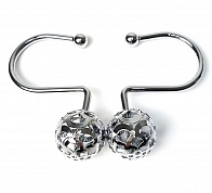 Набор из 12 крючков для шторки Carnation Home Fashions Ball Hole Type Hook Silver SFH-BAL/03