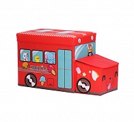 Коробка для игрушек/Коробка для хранения вещей Blonder Home Happy Time Red BUS/30