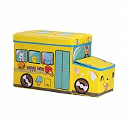 Коробка для игрушек/Коробка для хранения вещей Blonder Home Happy Time Yellow BUS/64