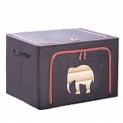 Коробка для хранения вещей/Кофр для хранения вещей на молнии Blonder Home Elefant Dark Blue KFE/89