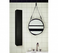 Поворотный зеркальный шкафчик Shelf.on Hop Glossy Black черное стекло