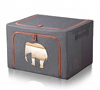 Коробка для хранения вещей/Кофр для хранения вещей на молнии Blonder Home Elefant Blue KFE/88