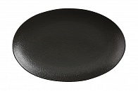 Тарелка овальная малая (чёрная) Икра без инд.упаковки