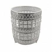 Корзина для мусора Kassatex Tracery Crystal Silver CRT-WB-SLV