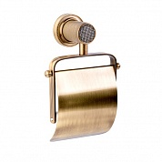 Держатель для туалетной бумаги с крышкой Boheme Royale Cristal Bronze 10921-BR