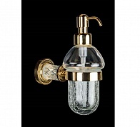 Дозатор для жидкого мыла настенный Boheme Murano Crystal Gold 10912-CRST-G