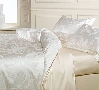 Комплект постельного белья Евро 200х200 Caleffi Turandot белый 32374