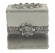 Бокс для салфеток (салфетница) Avanti Braided Medallion Silver 11166E-SLV
