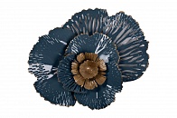 37SM-0844 Декор настенный Цветок золотисто-голубой 38,1*50,8*8,3
