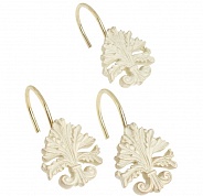 Набор из 12 крючков для шторки Carnation Home Fashions Fleur di Lis Brushed Gold PHP-FL/56