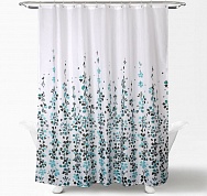 Шторка для ванной 180х180 Carnation Home Fashions Garland Green ALA180GRN