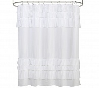 Шторка для ванной 180x180 Carnation Home Fashions Frill Double White RIL180W2