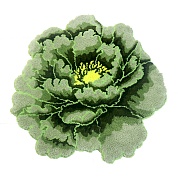 Коврик 90 см Carnation Home Fashions Peony Flower Green FLW90GRN
