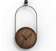 Часы Nomon Eslabon black/walnut d=30 см ESLAB00N