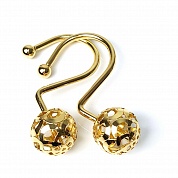 Набор из 12 крючков для шторки Carnation Home Fashions Ball Hole Type Hook Brass SFH-BAL/64