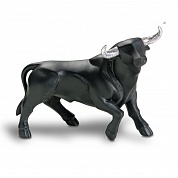 Статуэтка  735090 "Малый Черный бык С серебряными украшенными рогами"