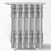 Шторка для ванной 180x180 Carnation Home Fashions Frill Double Grey RIL180GRY2