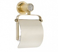 Держатель для туалетной бумаги с крышкой Boheme Royale Cristal Gold 10921-G