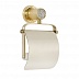 Держатель для туалетной бумаги с крышкой Boheme Royale Cristal Gold 10921-G