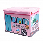 Коробка для игрушек/Коробка для хранения вещей Blonder Home Trailer Happy Time Pink VAN/37