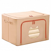 Коробка для хранения вещей/Кофр для хранения вещей на молнии Blonder Home Cat Beige KFC/15 
