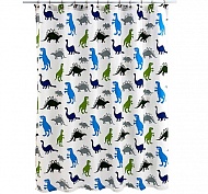 Шторка для ванной 183x183 Kassatex Dino Park SCB-115-DP-W