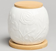 БАНКА LEFARD "MEADOW" С ДЕР.КРЫШКОЙ НА ДЕР.ПОДСТАВКЕ 10*11,5 СМ 600 МЛ