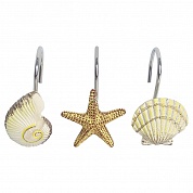 Набор из 12 крючков для шторки Carnation Home Fashions More Shell PHP-SHE