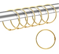 Набор из 12 крючков для шторки Carnation Home Fashions "O" Type Hooks Brass SLM-O/64