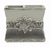 Стакан для зубных щеток Avanti Braided Medallion Silver 11166B-SLV