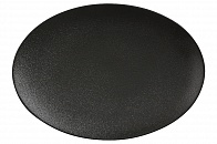 Тарелка овальная (чёрная) Икра без инд.упаковки
