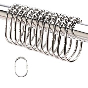 Набор из 12 крючков для шторки Carnation Home Fashions Ellipse Type Hook Chrome SLM-LPS/03