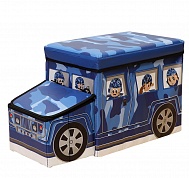 Коробка для игрушек/Коробка для хранения вещей Blonder Home Jeep Blue BJP/88