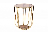 13RXET4036-GOLD Стол журнальный стекло/золото d50*60см