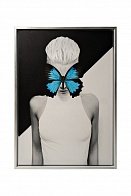 89VOR- BUTTERFLY/GIRL Постер "Девушка с бабочкой" 70*100 см, багет кэнвес